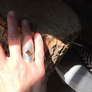 Hand-Carved Sterling Silver Ring